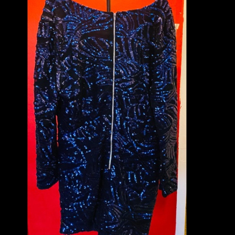 Blue Sequined Mini - Picture 2 of 2